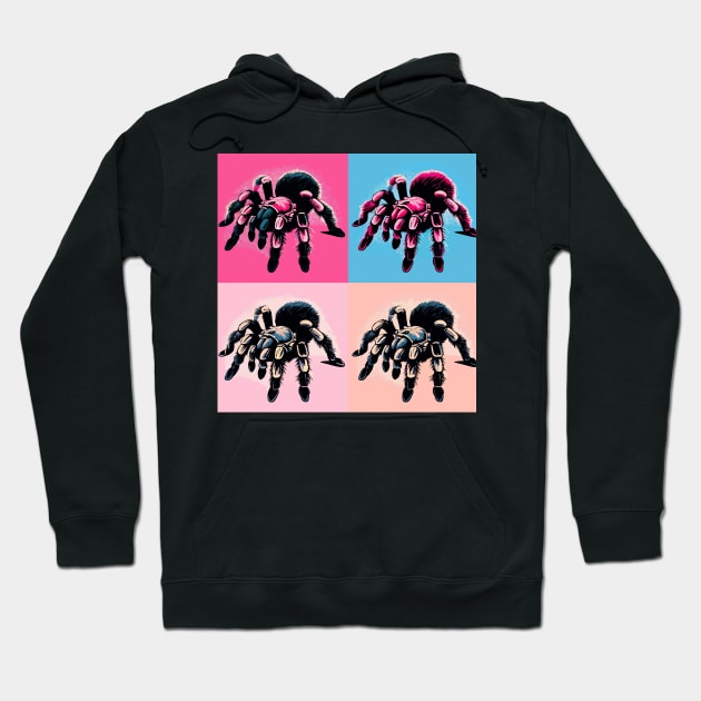 Pop Pink Toe Tarantula - Cool Spider Hoodie by PawPopArt